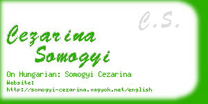 cezarina somogyi business card